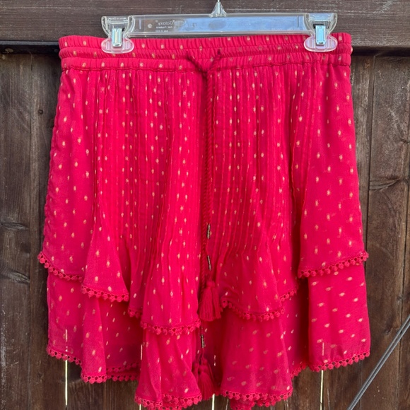 Hot pink and gold TRY B skirt from Anthropologie, Size L - Picture 2 of 3
